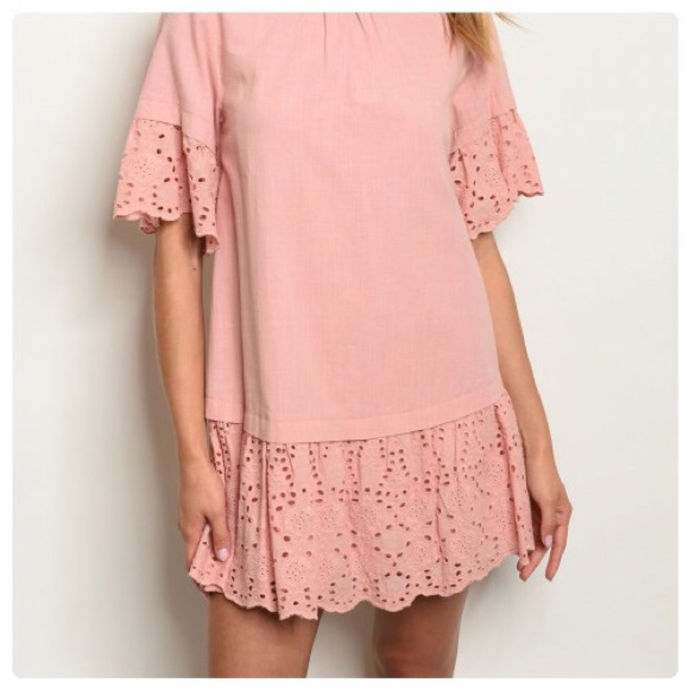 Dusty Rose Blush Tunic or Mini Dress - Picture 2 of 5